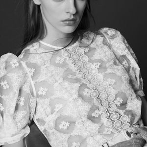 Sandro Esperance sheer-inset lace top